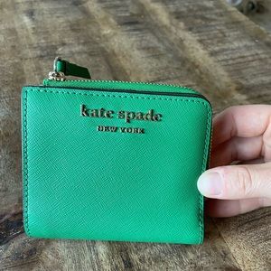Kate spade ny wallet in bright green.